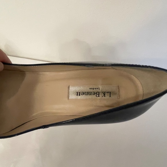LK Bennett Floret Blue Patent Leather Pump -  size 6.5 (37) - Picture 8 of 8